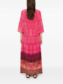 Vestido maxi de seda estampado de Pierre Louis Mascia