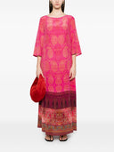 Vestido maxi de seda estampado de Pierre Louis Mascia