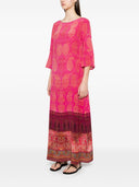 Vestido maxi de seda estampado de Pierre Louis Mascia