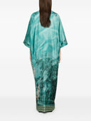Pierre Louis Mascia Printed Silk Long Dress