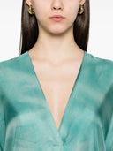 Pierre Louis Mascia Printed Silk Long Dress