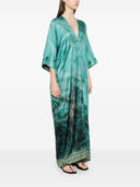 Pierre Louis Mascia Printed Silk Long Dress