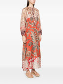 Pierre Louis Mascia Printed Silk Maxi Dress