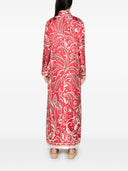 F.R.S . Printed Silk Long Shirtdress
