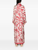 F.R.S . Printed Silk Long Shirtdress