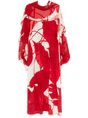 F.R.S . Printed Silk Long Dress