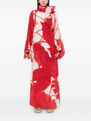 F.R.S . Printed Silk Long Dress