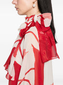F.R.S . Printed Silk Long Dress