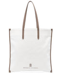 Brunello Cucinelli Cotton And Linen Tote Bag
