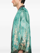 Pierre Louis Mascia Wiil And Silk Printed Kimono