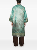 Pierre Louis Mascia Wiil And Silk Printed Kimono