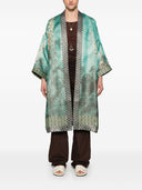 Pierre Louis Mascia Wiil And Silk Printed Kimono