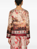 Pierre Louis Mascia Blusa de seda estampada