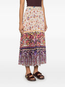 Pierre Louis Mascia Printed Silk Pleated Skirt