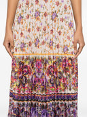 Pierre Louis Mascia Printed Silk Pleated Skirt