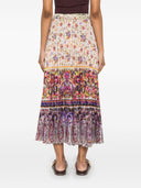 Pierre Louis Mascia Printed Silk Pleated Skirt