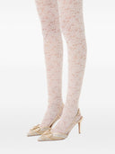 Valentino Garavani V Logo Signature Leather Slingback Pumps