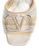 Valentino Garavani V Logo Signature Leather Mules