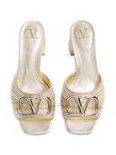 Valentino Garavani V Logo Signature Leather Mules