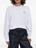 Off White Roses Pfeile beschnittenes Sweatshirt