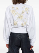 Off White Roses Pfeile beschnittenes Sweatshirt