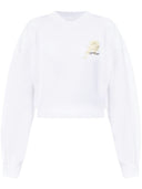 Off White Roses Pfeile beschnittenes Sweatshirt