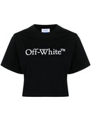 Off White Big Logo Bookish Cropped T -Shirt