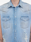 Mm6 Maison Margiela Denim Sleeveless Shirt