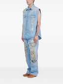 Mm6 Maison Margiela Denim Sleeveless Shirt