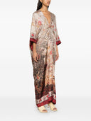 Pierre Louis Mascia Printed Silk Long Dress