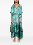 Pierre Louis Mascia Printed Silk Kaftan