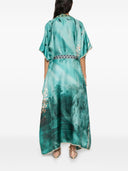 Pierre Louis Mascia Printed Silk Kaftan