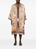 Pierre Louis Mascia Wiil And Silk Printed Kimono