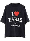 Balenciaga I Love Paris Cropped T Shirt