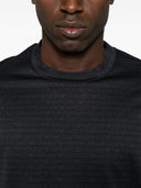 Emporio Armani Allover Logo Cotton T Shirt