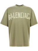 Balenciaga Tape Type Cotton T Shirt