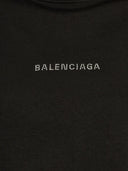 Balenciaga Back Strass Cropped Cotton T Shirt