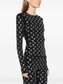 Marine Serre Moon Strass Crewneck Top