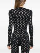 Marine Serre Moon Strass Crewneck Top