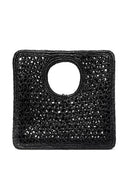Jacquemus le Petit Carre Spiaggia Rafia handtas