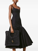 Jacquemus le Petit Carre Spiaggia Rafia handtas