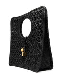 Jacquemus le Petit Carre Spiaggia Rafia handtas