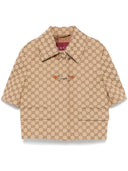 Gucci Gg Supreme Cropped Jacket