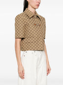 Gucci Gg Supreme Cropped Jacket