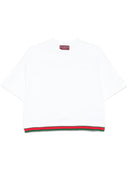 Gucci Web Detail Cotton T Shirt