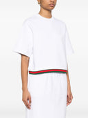 Gucci Web Detail Cotton T Shirt