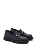 Ferragamo Gancini Leather Loafers