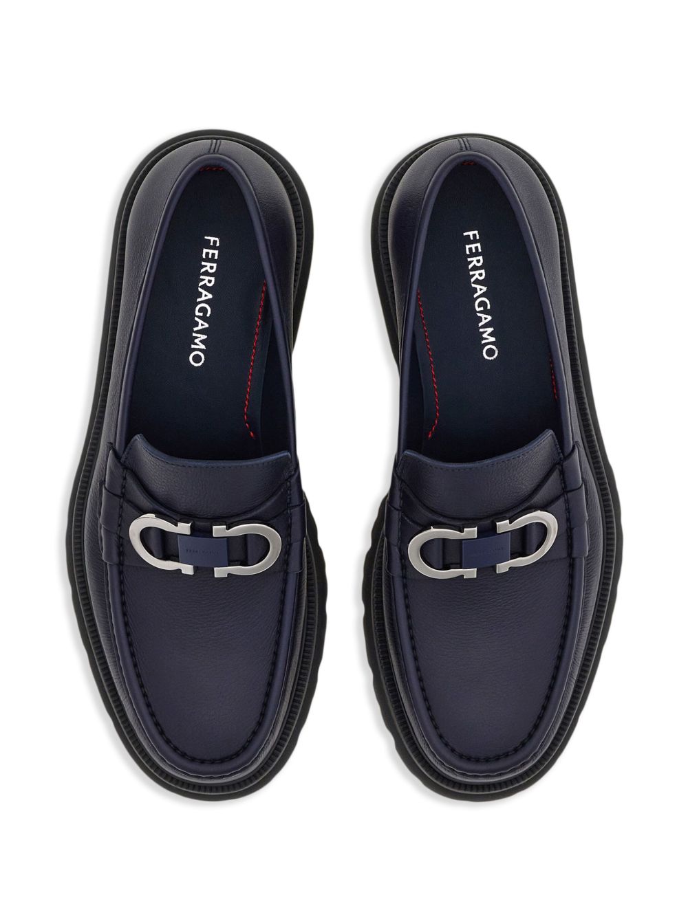 Ferragamo Gancini lederen loafers