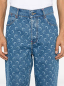 Marine Serre Moon Denim Baggy Jeans