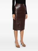 Elisabetta Franchi Leder Midi Rock